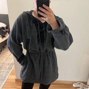 Free people We The Free Charcoal Hooded Jacket